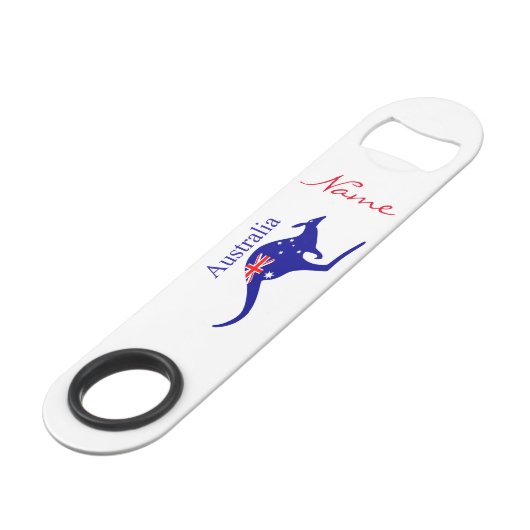 Australia Flag Kangaroo Thunder_Cove Speed Flessenopener (Voorkant Gekanteld)