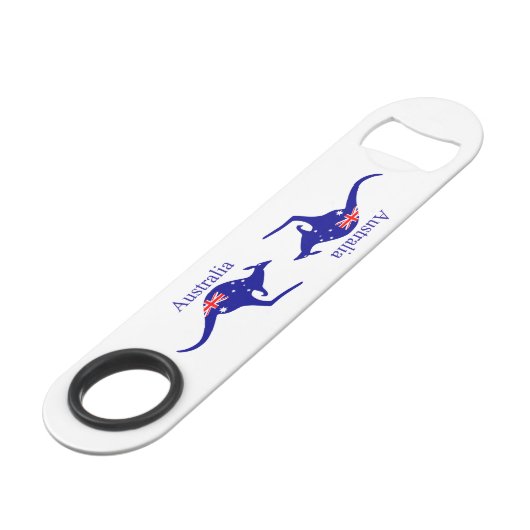 Australia Flag Kangaroo Thunder_Cove Speed Flessenopener (Achterkant Gekanteld)