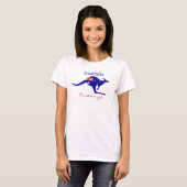 Australia Flag Kangaroo Thunder_Cove T-shirt (Voorkant volledig)