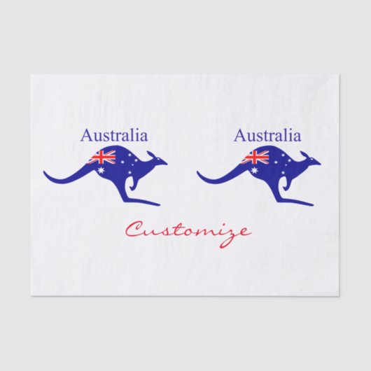 Australia Flag Kangaroo Thunder_Cove Tissuepapier (Voorkant)