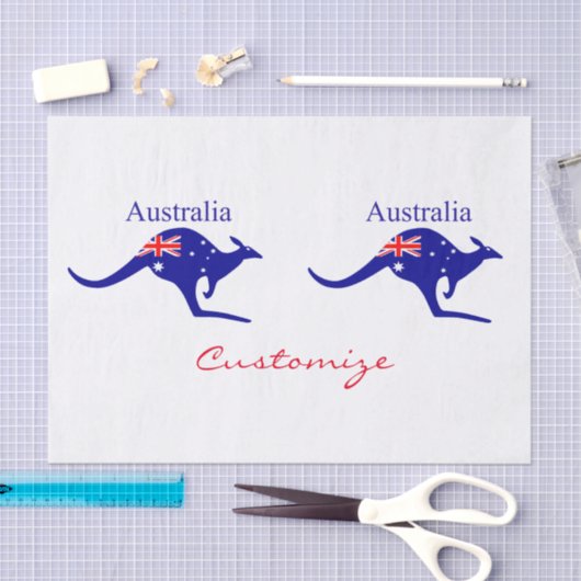 Australia Flag Kangaroo Thunder_Cove Tissuepapier (Craft)