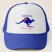 Australia Flag Kangaroo Thunder_Cove Trucker Pet (Voorkant)