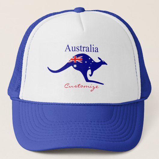 Australia Flag Kangaroo Thunder_Cove Trucker Pet (Voorkant)