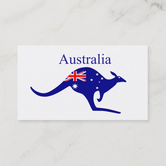 Australia Flag Kangaroo Thunder_Cove Visitekaartje (Achterkant)