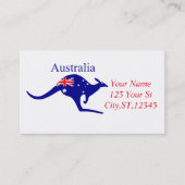 Australia Flag Kangaroo Thunder_Cove Visitekaartje (Voorkant)