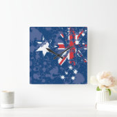 AUSTRALIA FLAG KCALIMA, effect van Masanser Vierkante Klok (Huis)