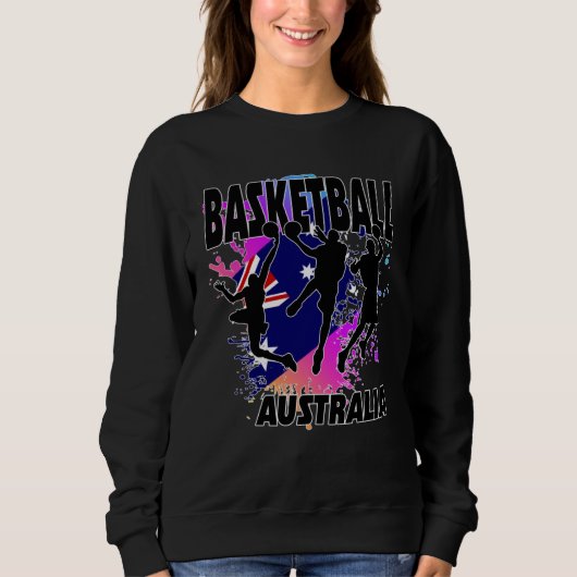 Australia Flag Love Playing Basketball Trui (Voorkant)