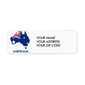 AUSTRALIA FLAG MAP ETIKET (Voorkant)