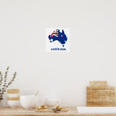 AUSTRALIA FLAG MAP POSTER (Keuken)