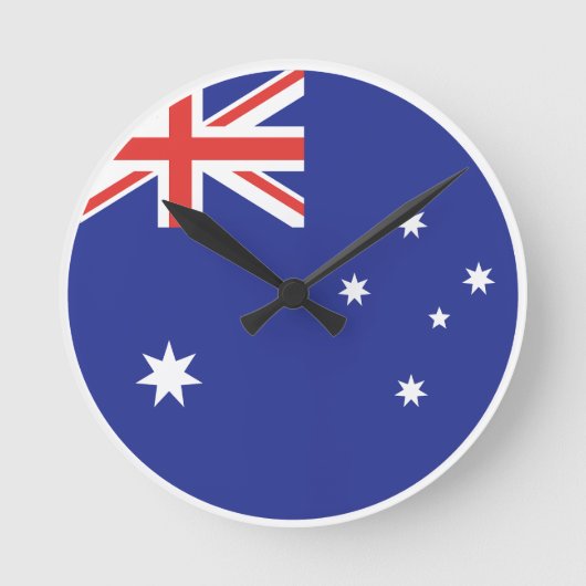 Australia Flag Ronde Klok (Voorkant)