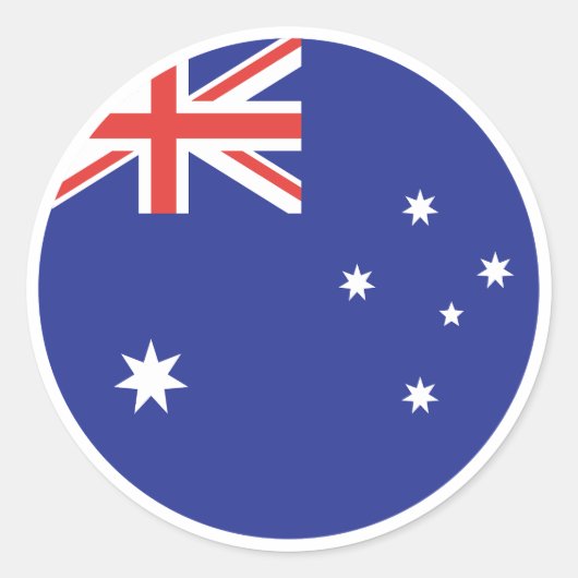 Australia Flag Ronde Sticker (Voorkant)