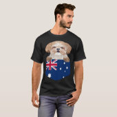 Australia Flag Shih Tzu Dog In Pocket T-shirt (Voorkant volledig)