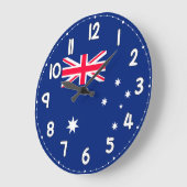 Australia Flag Wall Clock – Unique Design for Home Grote Klok (Hoek)