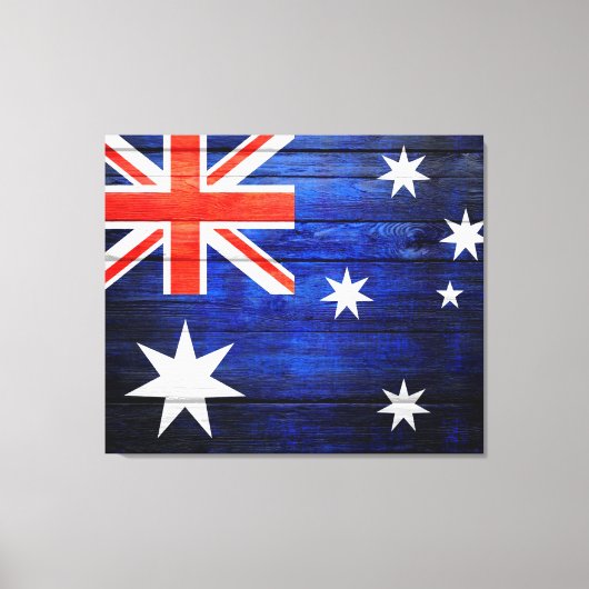 Australia Flag  Wood Canvas Afdruk (Voorkant)