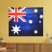 Australia Flag  Wood Canvas Afdruk (Insitu (Woonkamer))