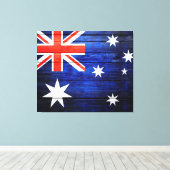 Australia Flag  Wood Canvas Afdruk (Insitu (Houten vloer))
