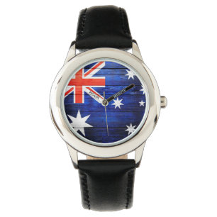 Australia Flag  Wood Horloge