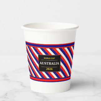 Australia Football Fan Flag Colors Stripe Pattern  Papieren Bekers