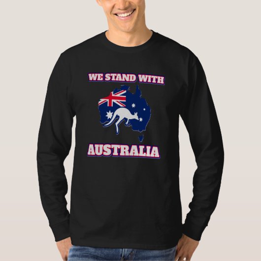 Australia for women and men Stand with Australia T-shirt (Voorkant)