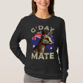 Australia G day Mate Kangaroo Aussie Australian Fl T-shirt (Voorkant)