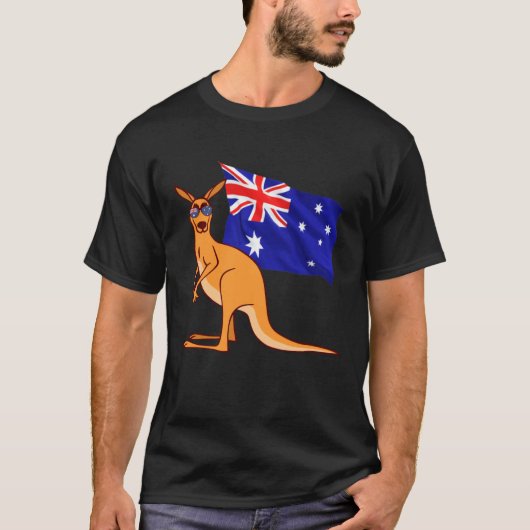 Australia G Day Mate Kangaroo Australian Symbol T-shirt (Voorkant)
