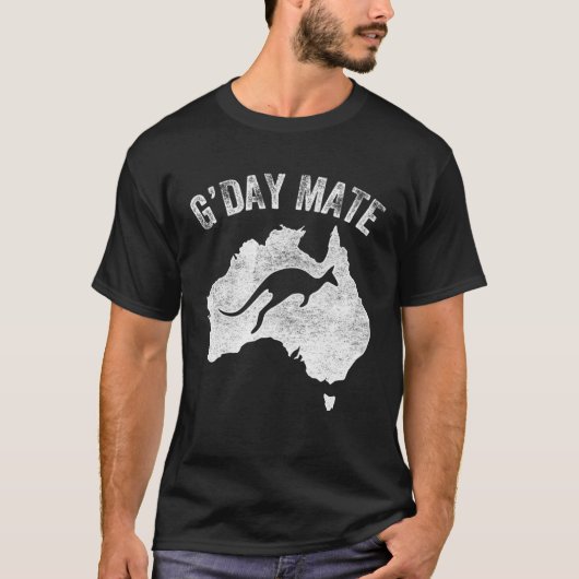 Australia G Day Mate Kangaroo Australian Symbol T-shirt (Voorkant)