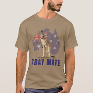 Australia Gday Day Mate Funny Kangaroo Australian T-shirt