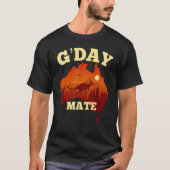 Australia G'Day Mate   Australian Flag Aussie Map T-shirt (Voorkant)
