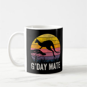 Australia G'day Mate Funny Kangaroo Australian Sym Koffiemok