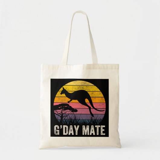 Australia G'day Mate Funny Kangaroo Australian Sym Tote Bag (Voorkant)