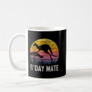 Australia G'Day Mate Shirt Funny Kangaroo Australi Koffiemok