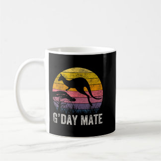 Australia G'Day Mate Shirt Funny Kangaroo Australi Koffiemok