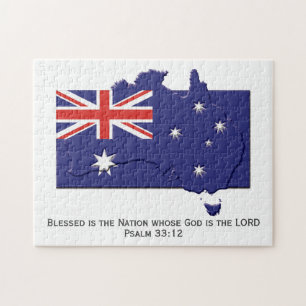 AUSTRALIA   Gezegende natie   AUSTRALISCHE VLAG Legpuzzel