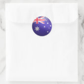 Australia Glossy Circle Flag Ronde Sticker (Tas)