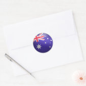 Australia Glossy Circle Flag Ronde Sticker (Envelop)