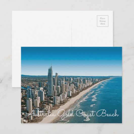 Australia Gold Coast Beach Skylines Briefkaarten (Voorkant / Achterkant)