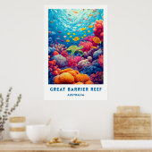 Australia Great Barrier Reef Travel Poster (Keuken)