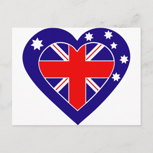 australia-hart briefkaart (Voorkant)