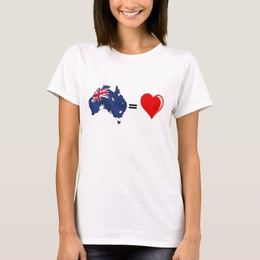 australia hart t-shirt (Voorkant)