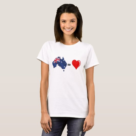 australia hart t-shirt (Voorkant volledig)