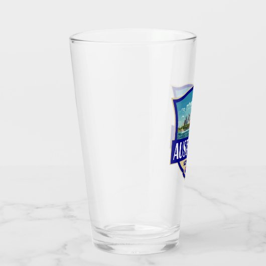 Australia Illustration Retro Badge Glas (Rechts)