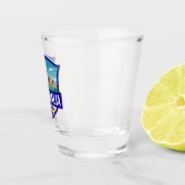 Australia Illustration Retro Badge Shot Glas (Rechts)