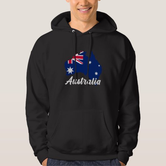 Australia In My DNA Pride Flag and Map Men Women K Hoodie (Voorkant)