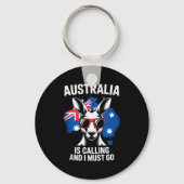 Australia Is Calling And I Must Go Kangaroo Outbac Sleutelhanger (Voorkant)