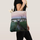 Australia Kangaroo Animal Wildlife Sunset Natuur Tote Bag (Dichtbij)