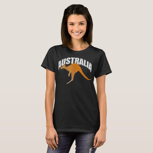 Australia Kangaroo Australian Souvenir T-shirt (Voorkant volledig)