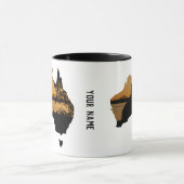 Australia Kangaroo bij Sunset Black White Gold Mok (Midden)