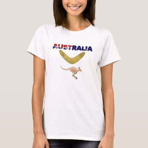 Australia Kangaroo Boomerang Womens T-Shirt