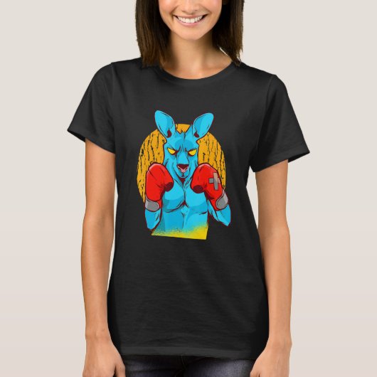 Australia Kangaroo Boxing Sport Training Boxer T-shirt (Voorkant)