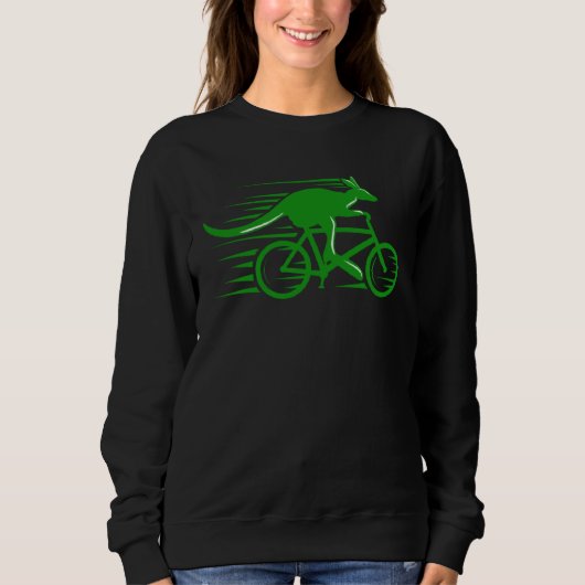 Australia Kangaroo Cyclist Cycling Biking  Summer Trui (Voorkant)